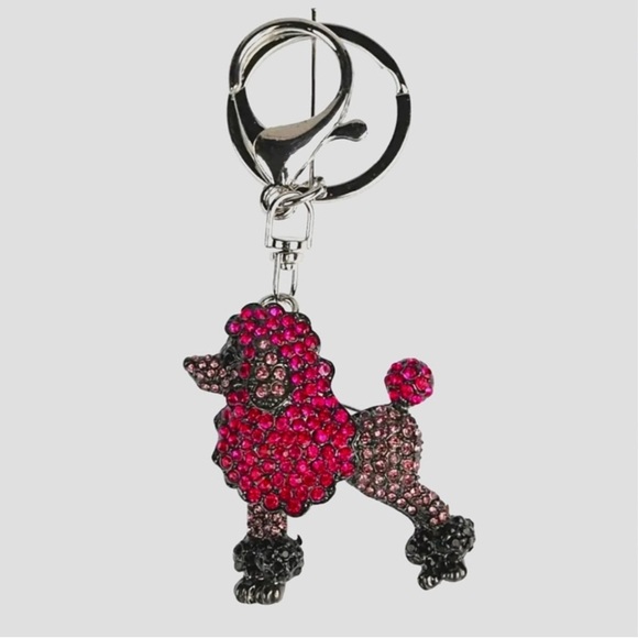 Purple Rhinestone Poodle Keychain, NWOT - Picture 1 of 2